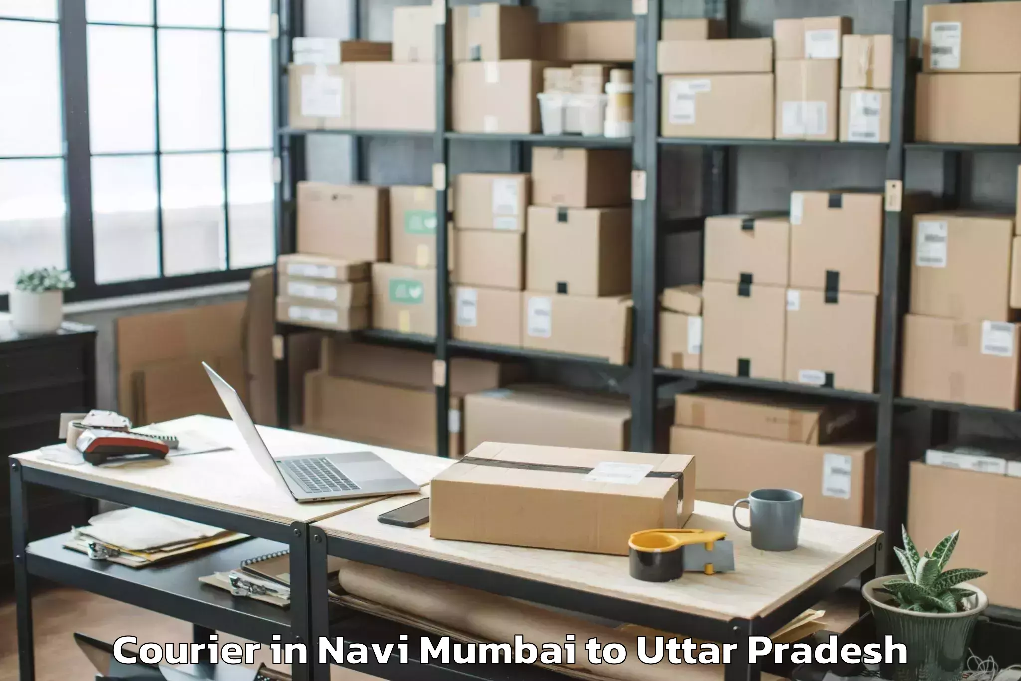 Leading Navi Mumbai to Gahmar Courier Provider